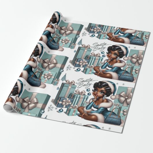 Santa Baby Cadeaupapier (Uitgerold)