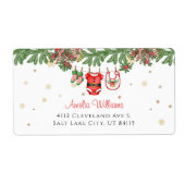 Santa Baby Christmas Address Design Etiket (Voorkant)