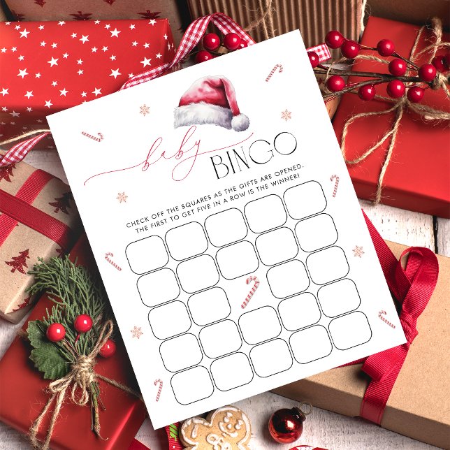 Santa Baby Christmas Baby Bingo Game Kaart (Creator heeft geüpload)