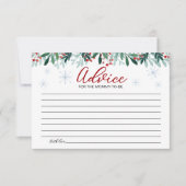 Santa Baby Christmas Baby Shower Advice Cards Kaart (Voorkant)