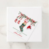 Santa Baby Christmas Baby Shower Bedankjes Labels (In situ)