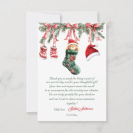 Santa Baby Christmas Baby Shower Bedankkaart