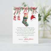 Santa Baby Christmas Baby Shower Bedankkaart (Staand voorkant)