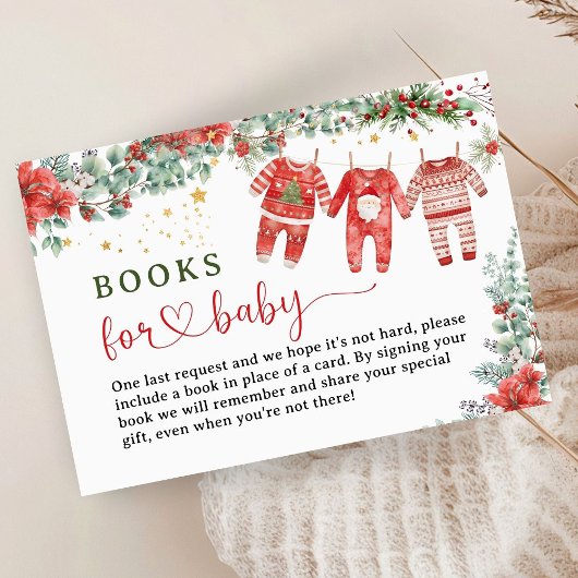 Santa Baby Christmas Baby shower Boeken voor Baby Informatiekaartje
