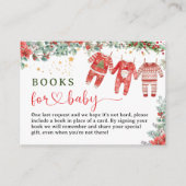Santa Baby Christmas Baby shower Boeken voor Baby Informatiekaartje (Voorkant)