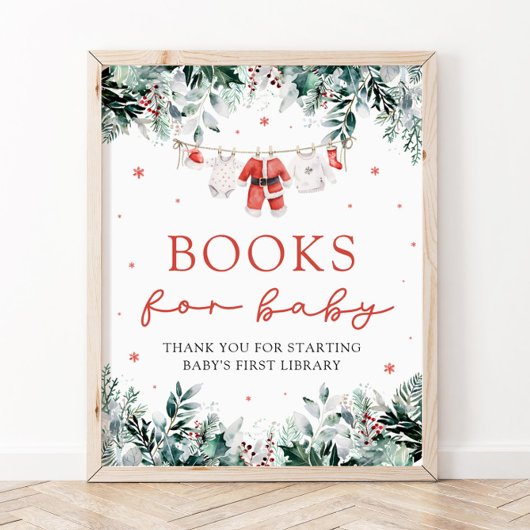 Santa Baby Christmas Baby shower Boeken voor Baby Poster