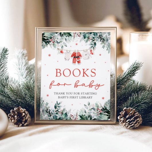 Santa Baby Christmas Baby shower Boeken voor Baby Poster