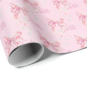 Santa Baby Christmas Baby Shower Cadeaupapier (Rol Hoek)