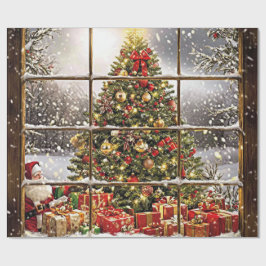 Santa Baby Christmas Baby Shower Cadeaupapier