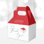 Santa Baby Christmas Baby shower Dank u Bedankdoosjes<br><div class="desc">Schattigee rood-witte feestgunstbox voor uw kerstvakantie baby shower gunsten met "Santa Baby" en "A Sweet Little Thank You" in de moderne typografie en een elegant script met een hartswash en een waterverf-afbeelding van een rood Santa Claus pet. Personaliseer met de naam van de moeder en douchedatum in eenvoudige witte typografie....</div>