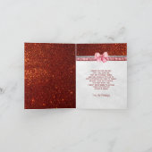 Santa Baby Christmas Baby shower Dank u Bedankkaart (Binnen)