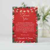 Santa Baby Christmas Baby shower Dank u kaart (Staand voorkant)