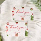 Santa Baby Christmas Baby shower Dank u kaart