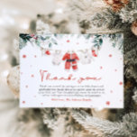 Santa Baby Christmas Baby shower Dank u kaart<br><div class="desc">Het Red Greenery Santa Baby Winter Christmas Baby Clothes Baby shower Thank You Card is een heerlijke manier om dankbaarheid te uiten aan uw gasten na een feestelijk baby shower. Met een charmant rood en groen ontwerp met wintergroen en schattige babykleding aan een waslijn, legt deze kaart perfect de warmte...</div>