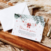 Santa Baby Christmas Baby shower Dank u kaart