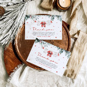 Santa Baby Christmas Baby shower Dank u kaart