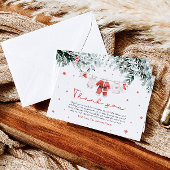 Santa Baby Christmas Baby shower Dank u kaart