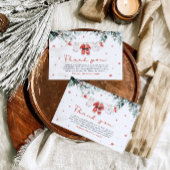 Santa Baby Christmas Baby shower Dank u kaart