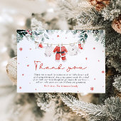 Santa Baby Christmas Baby shower Dank u kaart