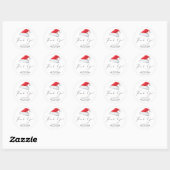 Santa Baby Christmas Baby shower Dank u Ronde Sticker (Vel)