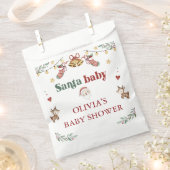 Santa Baby Christmas Baby shower Favor Bag Bedankzakje (Geknipt)