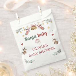 Santa Baby Christmas Baby shower Favor Bag Bedankzakje