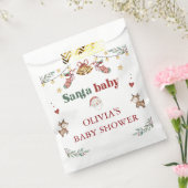 Santa Baby Christmas Baby shower Favor Bag Bedankzakje (Gezegeld)