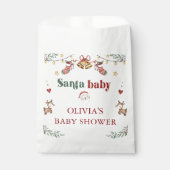 Santa Baby Christmas Baby shower Favor Bag Bedankzakje (Voorkant)
