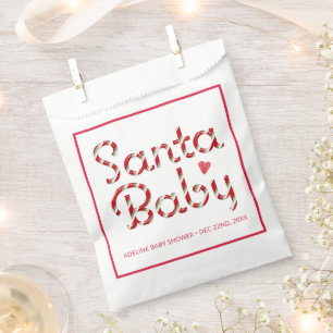 Santa Baby Christmas Baby shower Favor Bag Bedankzakje