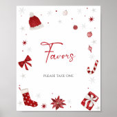 Santa Baby Christmas Baby shower Favors Poster (Voorkant)