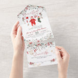 Santa Baby Christmas Baby shower genderneutraal All In One Uitnodiging<br><div class="desc">Kerstman Baby Baby shower genderneutraal</div>