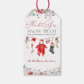 Santa Baby Christmas Baby shower genderneutraal Cadeaulabel (Voorkant)