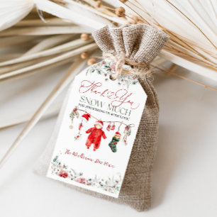 Santa Baby Christmas Baby shower genderneutraal Cadeaulabel