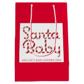 Santa Baby Christmas Baby shower Gift Bag Medium Cadeauzakje (Achterkant)