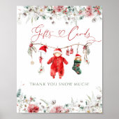 Santa Baby Christmas Baby shower Gift Kaarten Poster (Voorkant)