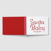 Santa Baby Christmas Baby shower Guest Book Gastenboek (Volledig)