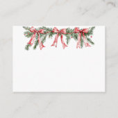 Santa Baby Christmas Baby Shower Informatiekaartje (Achterkant)