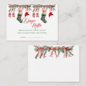 Santa Baby Christmas Baby Shower Informatiekaartje (Voorkant / Achterkant)