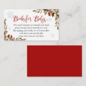 Santa Baby Christmas Baby Shower Informatiekaartje (Voorkant / Achterkant)