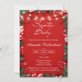 Santa Baby Christmas Baby Shower Invitation Kaart (Voorkant)