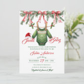 Santa Baby Christmas Baby Shower Kaart (Staand voorkant)
