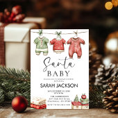 Santa baby Christmas baby shower Kaart