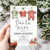 Santa baby Christmas baby shower Kaart