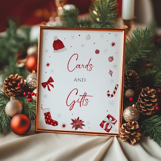 Santa Baby Christmas Baby shower Kaart en geschenk Poster