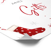 Santa Baby Christmas Baby shower Kaart en geschenk Poster (Hoek)