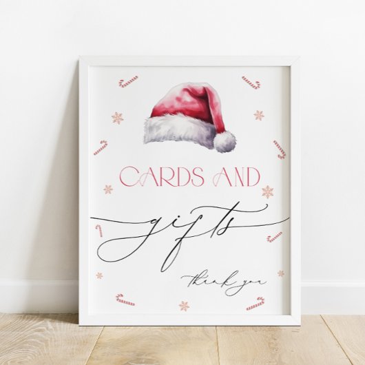 Santa Baby Christmas Baby shower Kaarten en gesche Poster