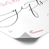 Santa Baby Christmas Baby shower Kaarten en gesche Poster (Hoek)