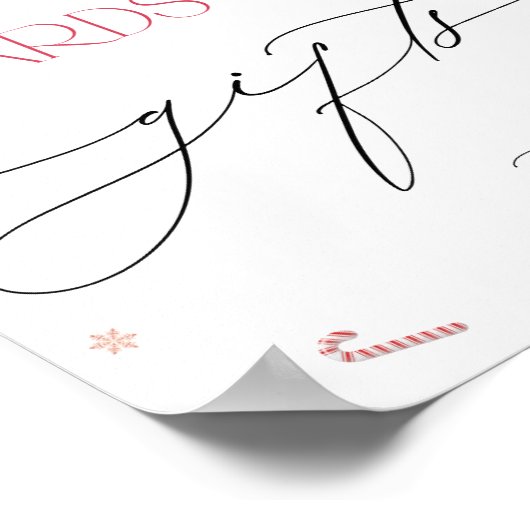 Santa Baby Christmas Baby shower Kaarten en gesche Poster (Hoek)