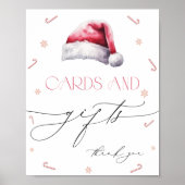 Santa Baby Christmas Baby shower Kaarten en gesche Poster (Voorkant)