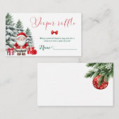 Santa Baby Christmas Baby shower Luierverloting Informatiekaartje (Voorkant / Achterkant)
